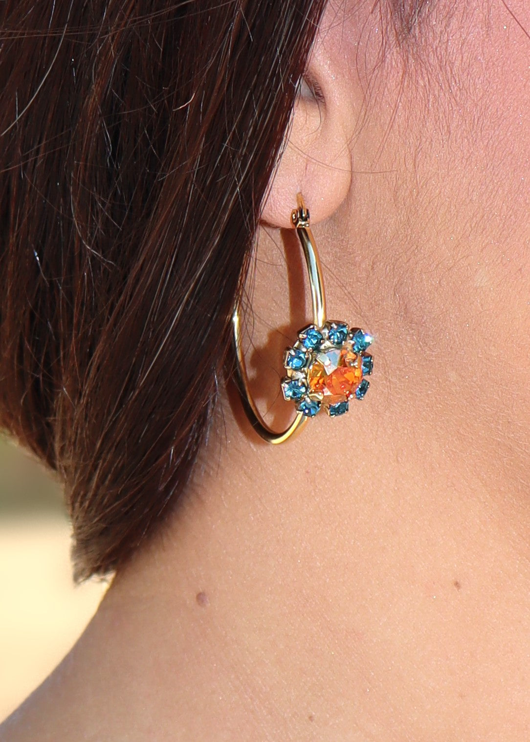 Mini Bianca Hoops - Indicolite