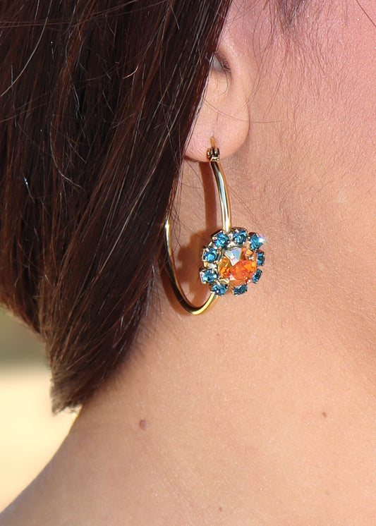 Mini Bianca Hoops - Indicolite