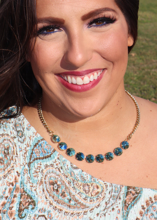 Mini Sofia Necklace - Aqua Verde