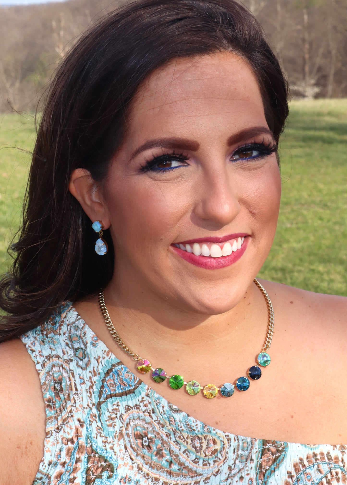 Mini Estelle Earrings in Fairy Dust - Ultra Baby Blue