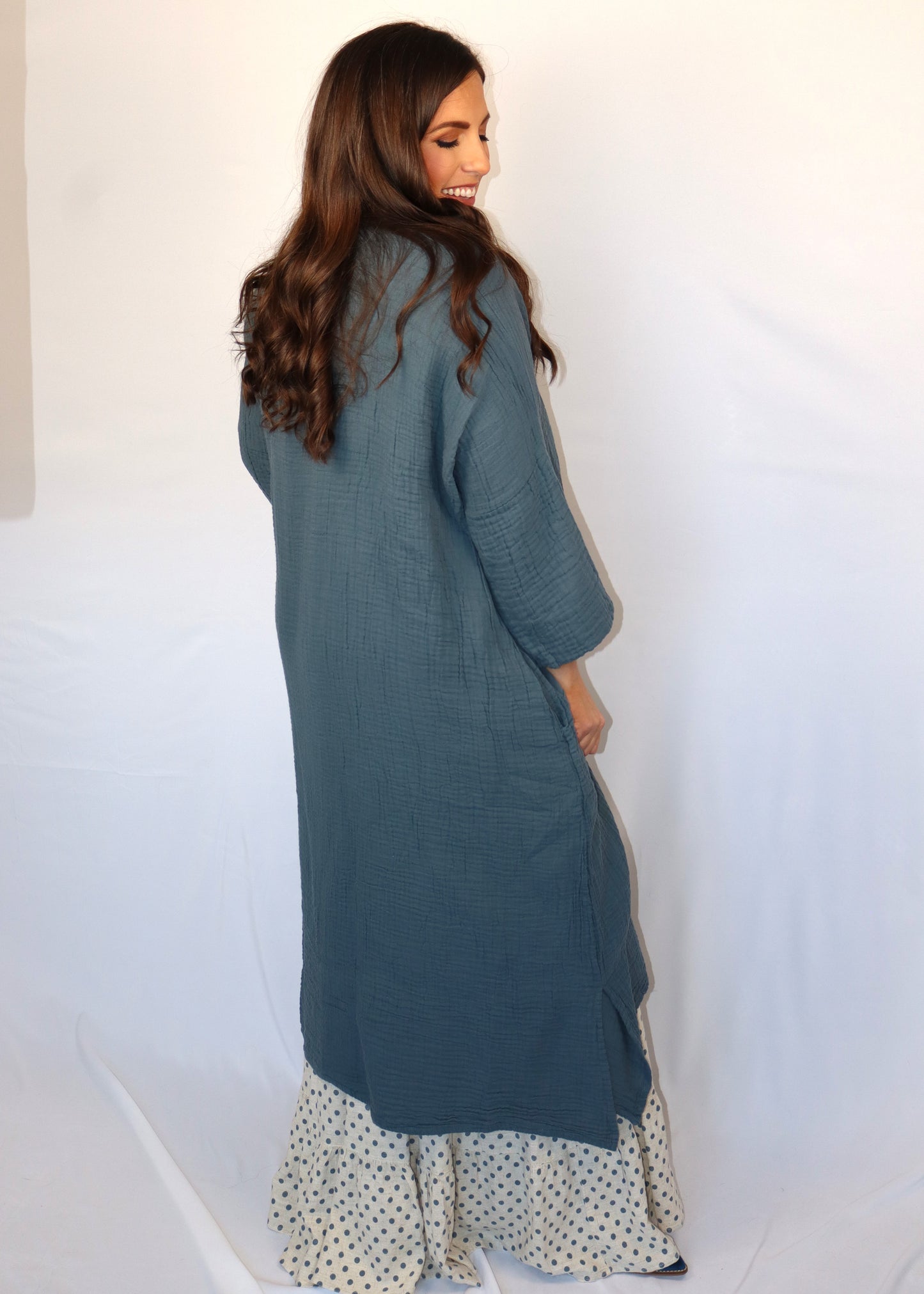 Misty Morning Dress - Slate Blue
