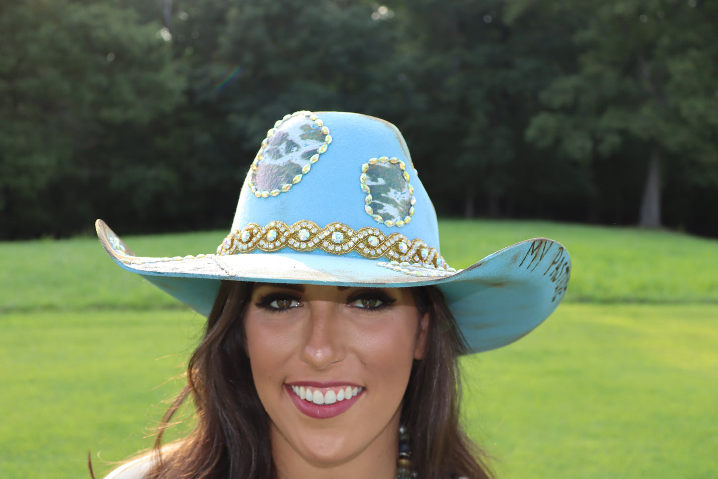 My Cows, My Pasture - Sky Blue Cowboy Hat - Size Large