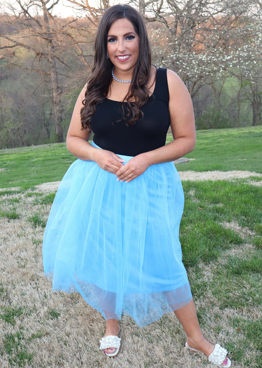Need Your Love Mesh Skirt - Blue