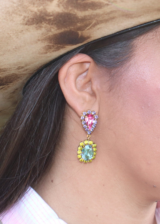 Neriah Earrings - Aqua Champagne