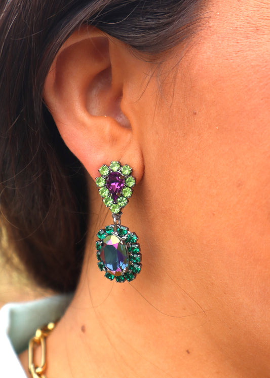 Neriah Earrings - Gunmetal