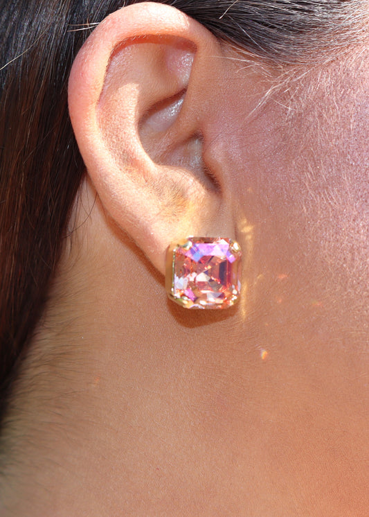 Nikki Earrings - Light Rose Lemon