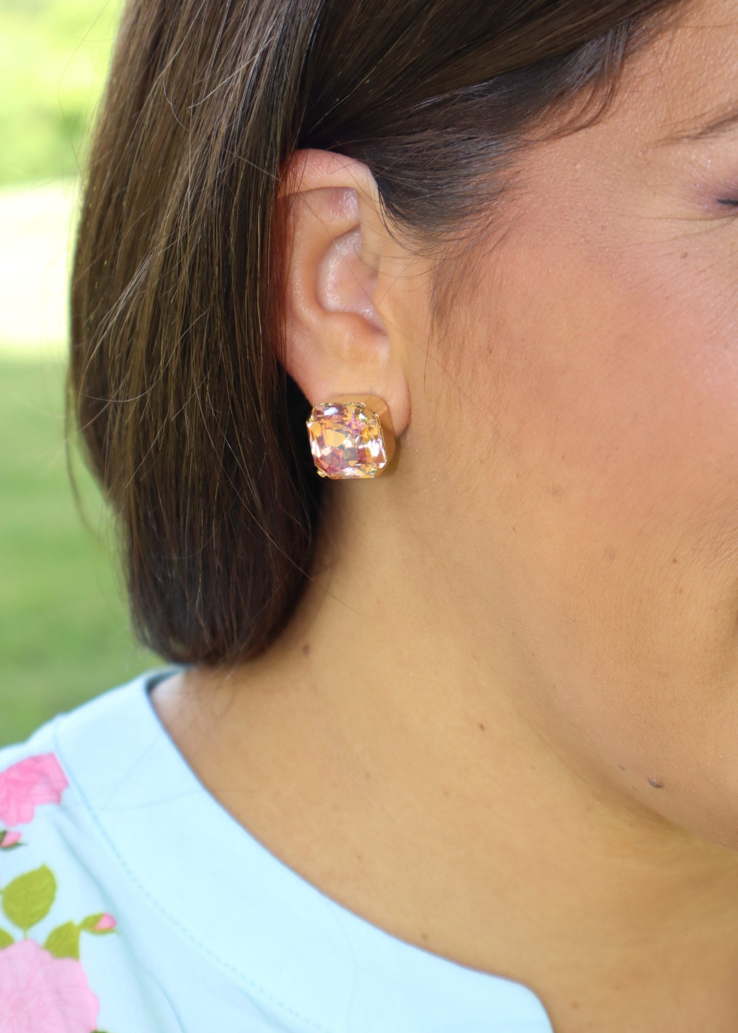 Nikki Earrings - Light Rose Lemon