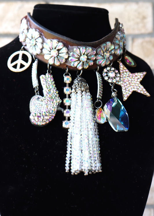 "Peace" by piece AB Choker Necklace