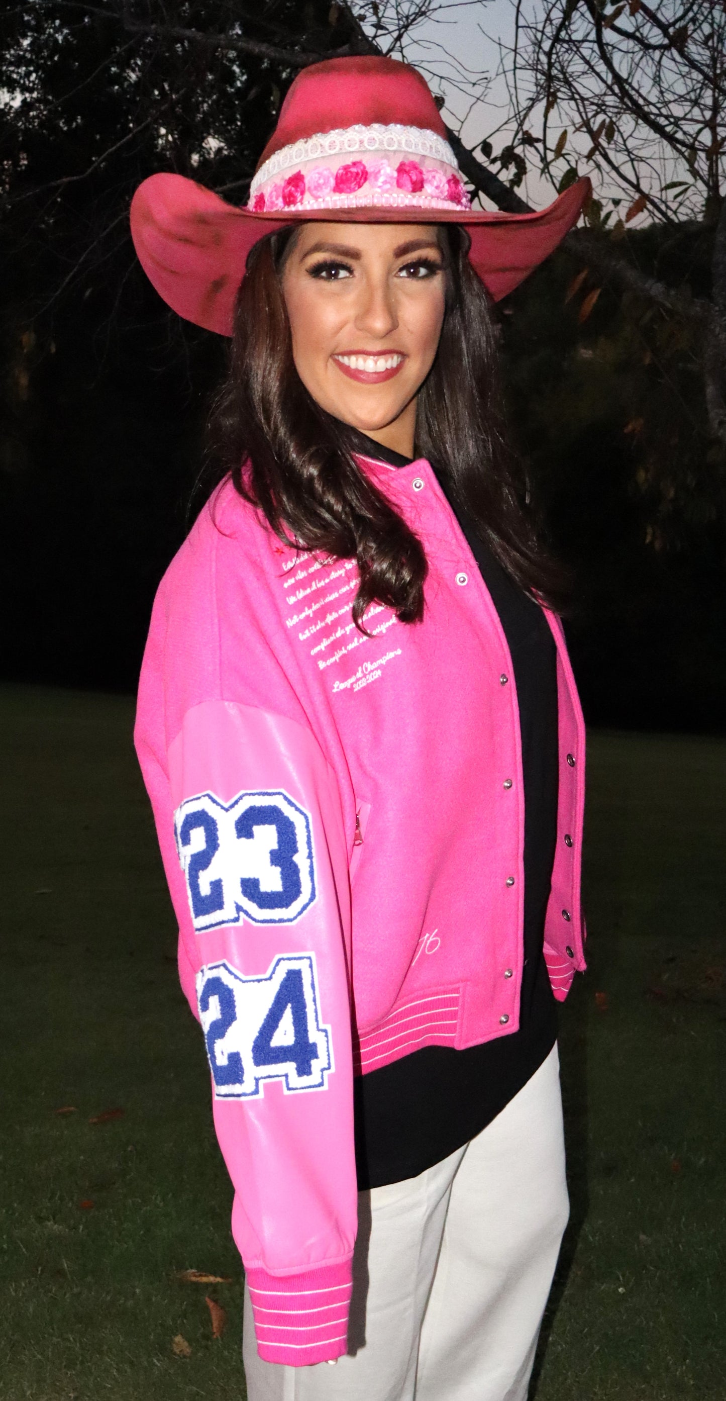 Pink Varsity Letterman Jacket - Tiger