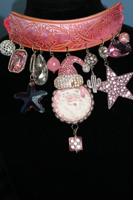 Pink Christmas Choker