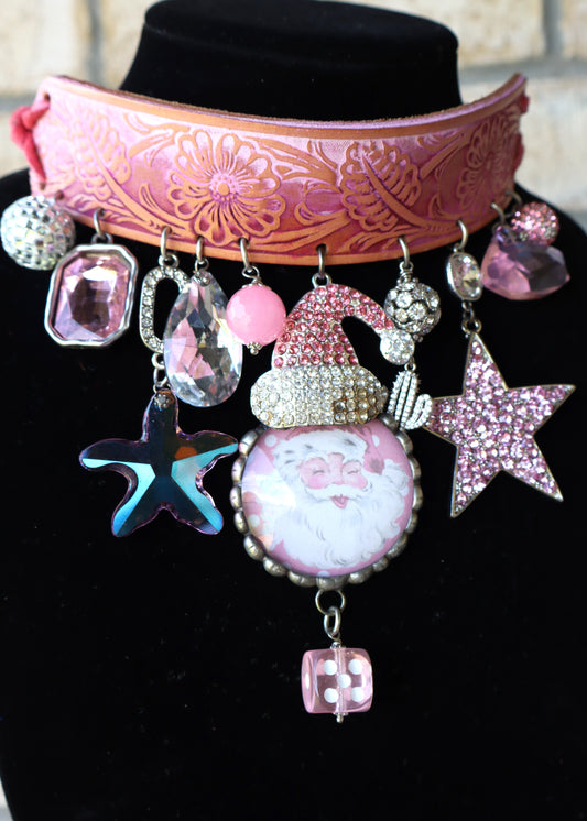 Pink Christmas Choker