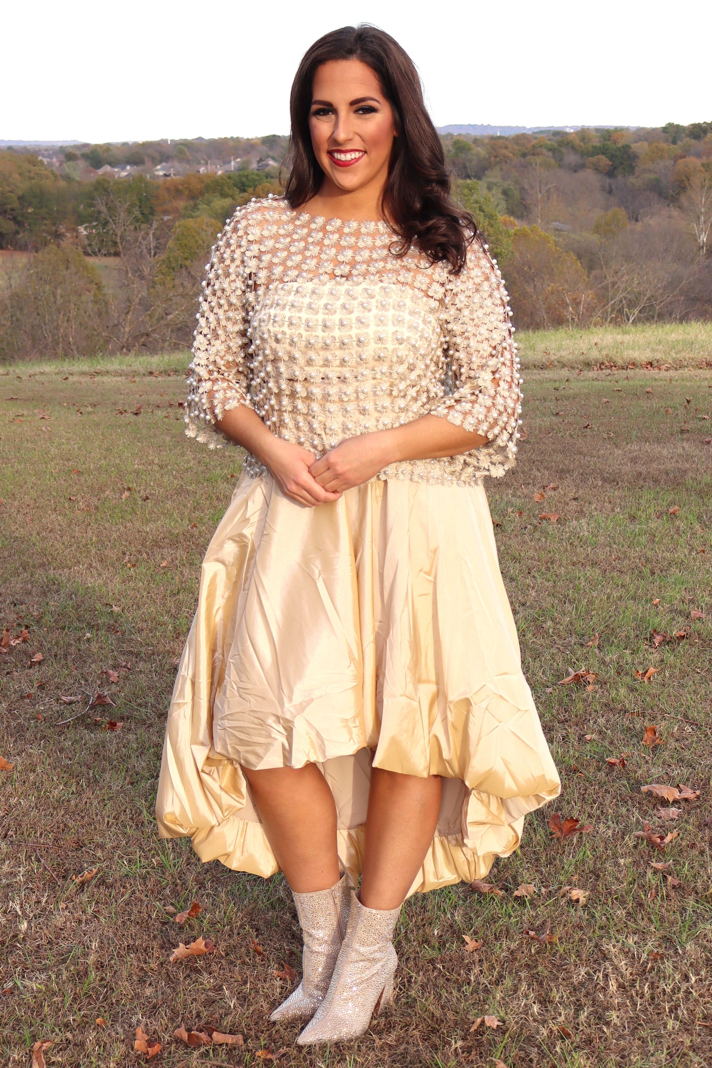 Pop The Bubbly Champagne Skirt - Ivory