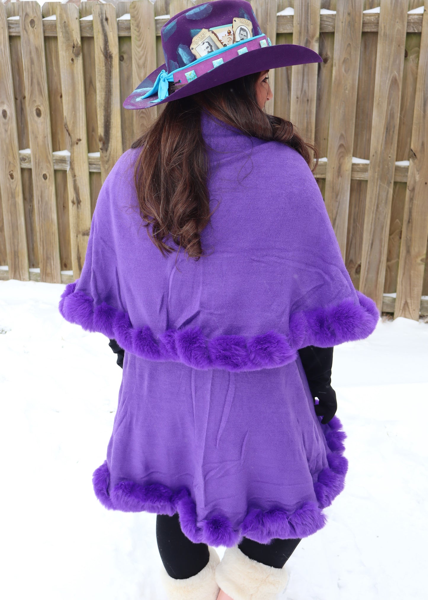 Purple Passion Faux Fur Cape