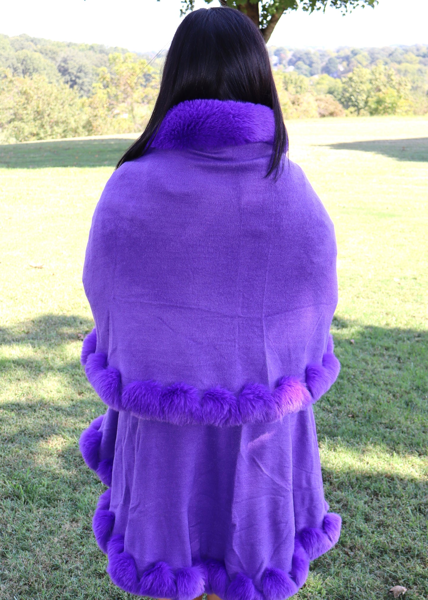 Purple Passion Faux Fur Cape