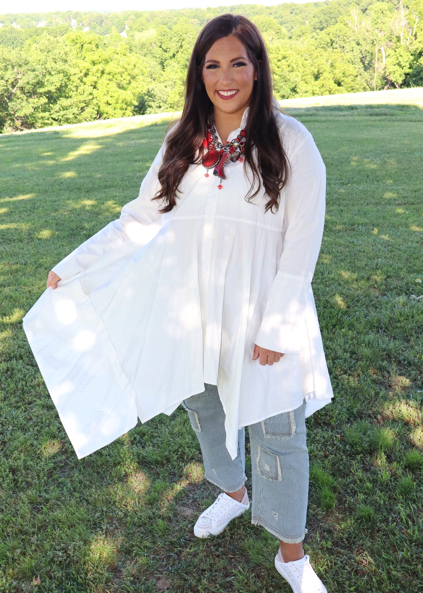 Queen of Everything Shark Bite Hem Top/Dress