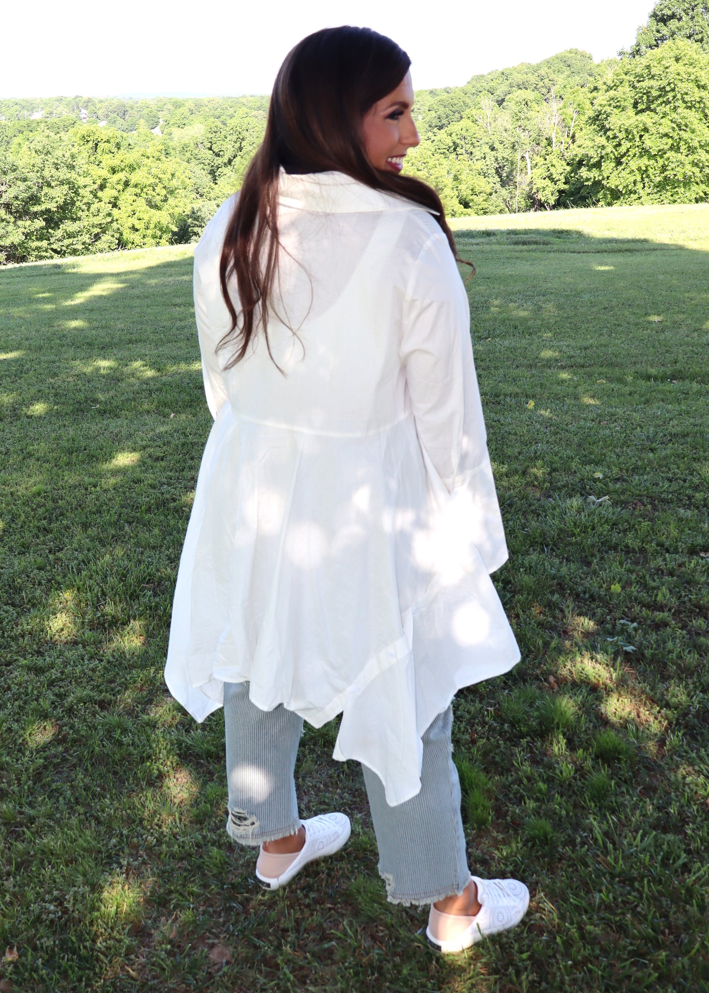 Queen of Everything Shark Bite Hem Top/Dress