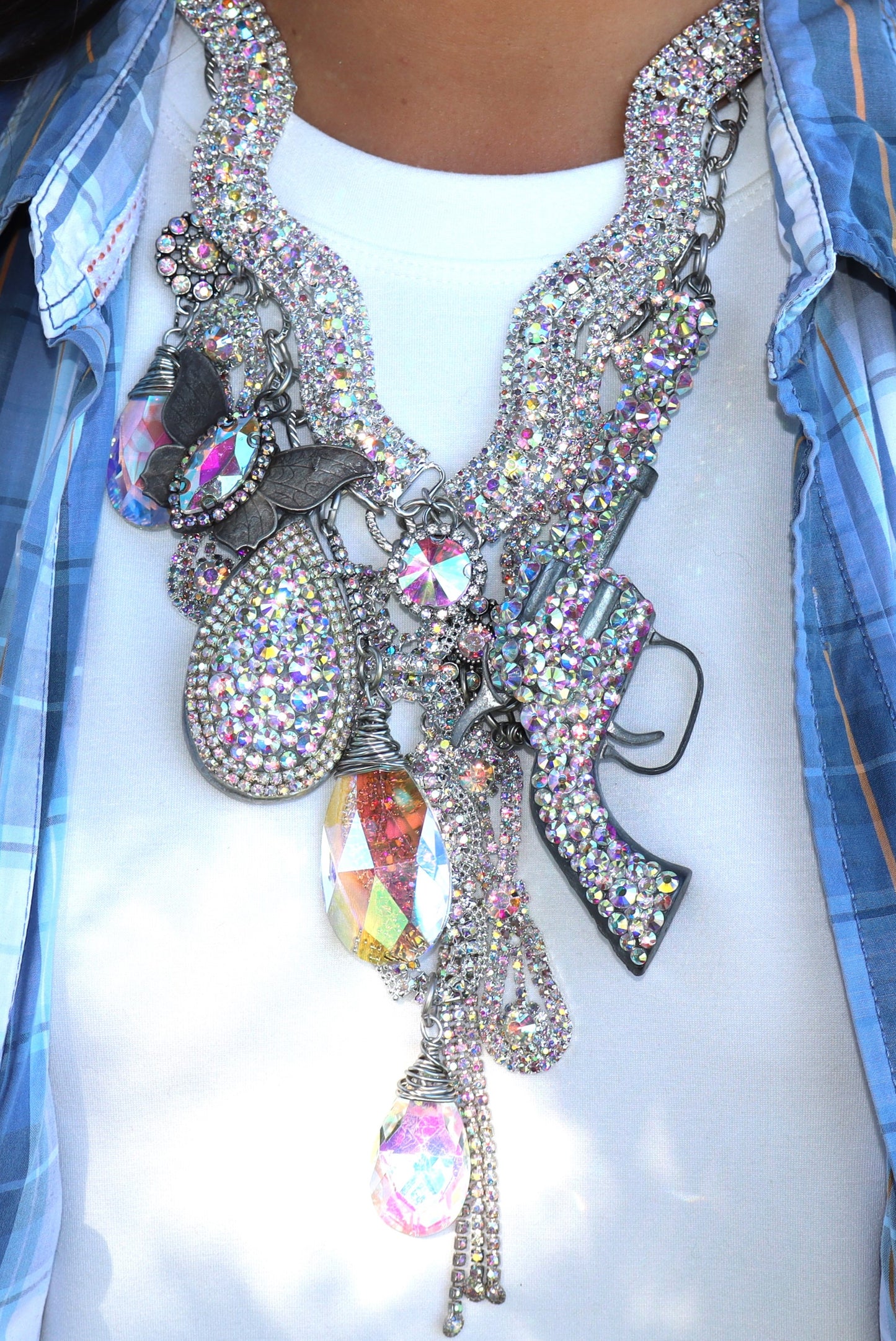 Rhinestone Cowgirl AB Rhinestone Necklace