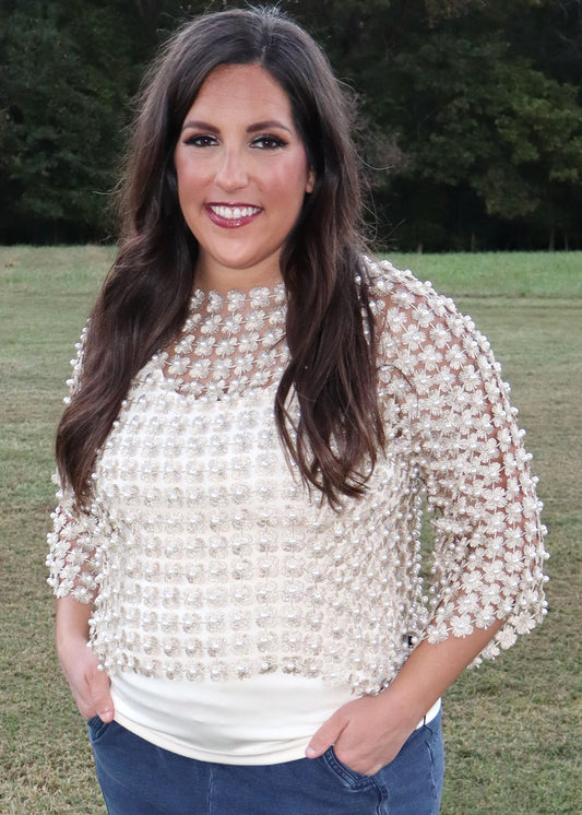 Rope Illusion Top - Gold