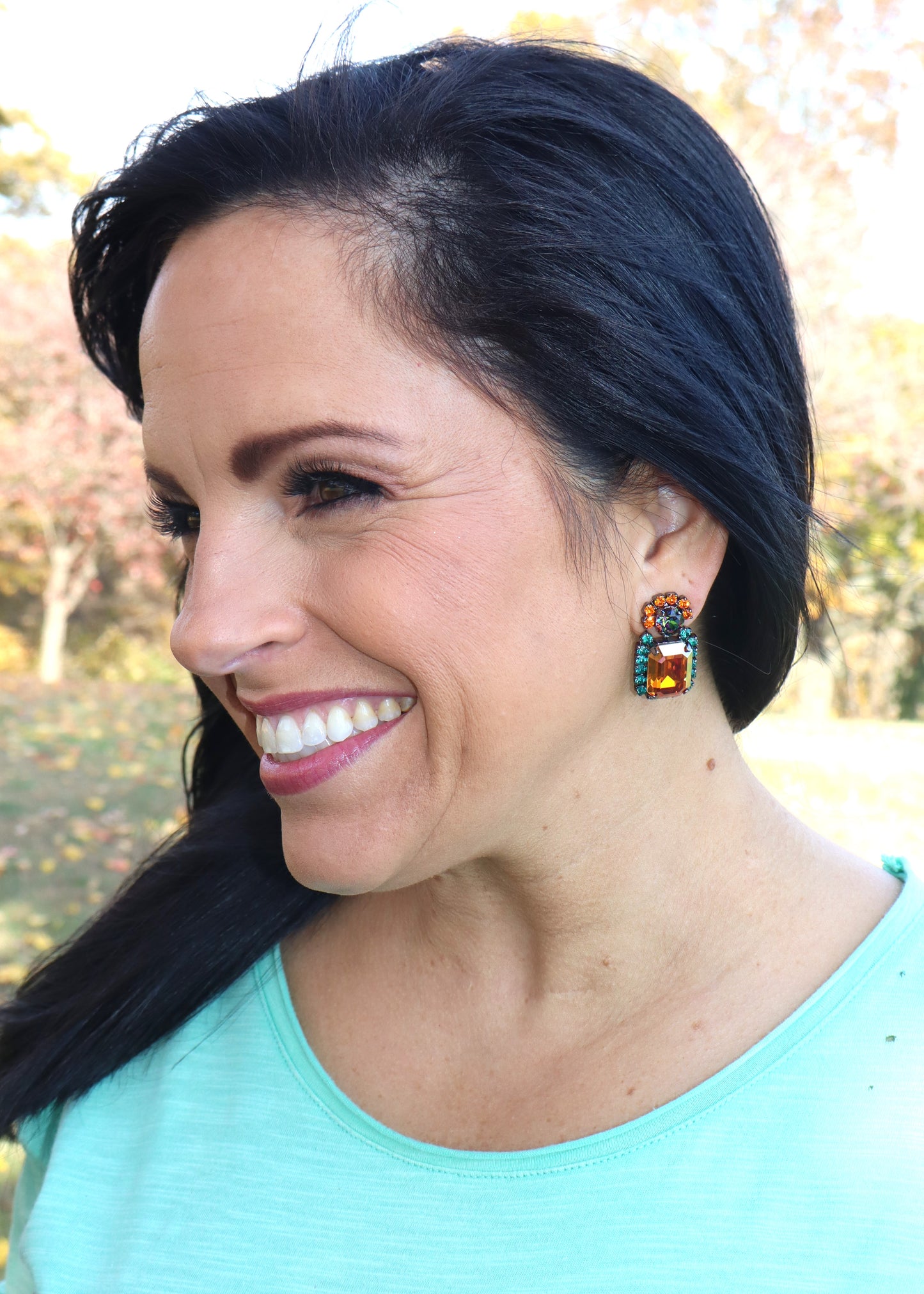 Sariah Earrings in Gunmetal