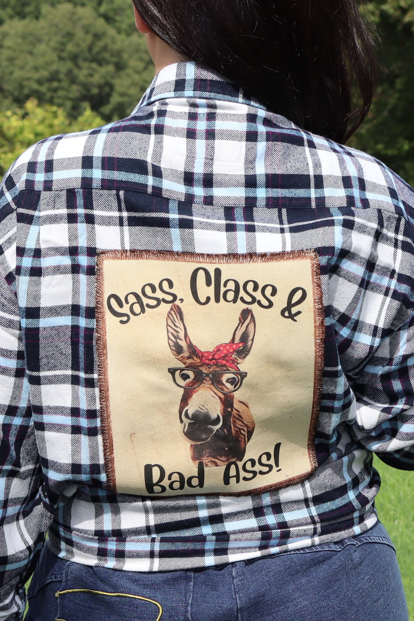 Sass, Class Flannel Shirt - Sky Blue/Black