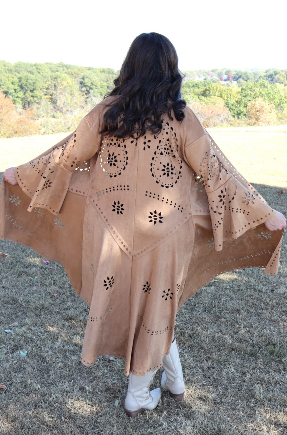 Hey There Cowgirl Kimono - Camel