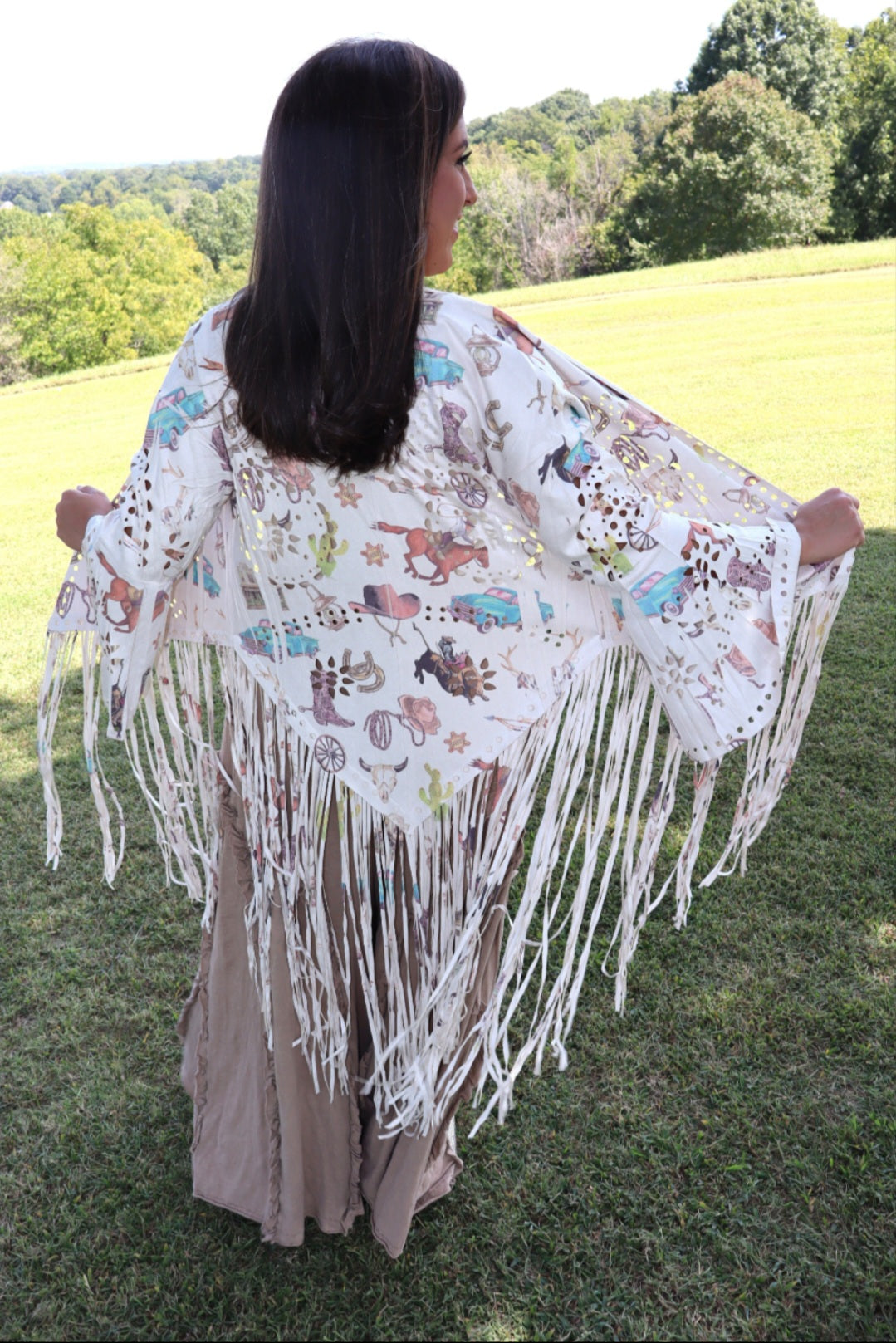 Wild West Suede Fringe Kimono