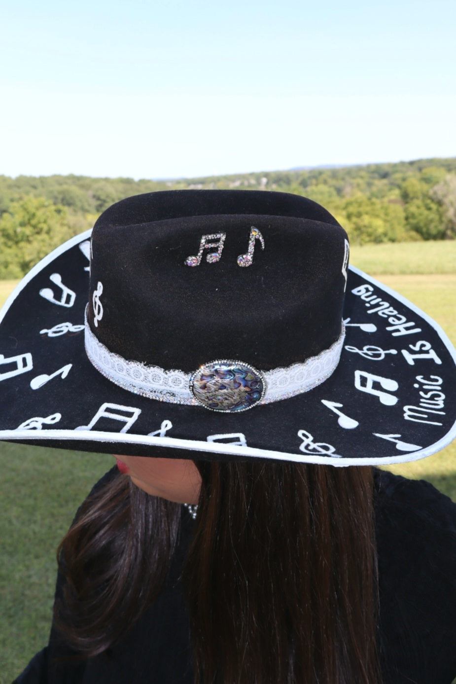 Music is Healing Cowboy Hat - 7 1/8