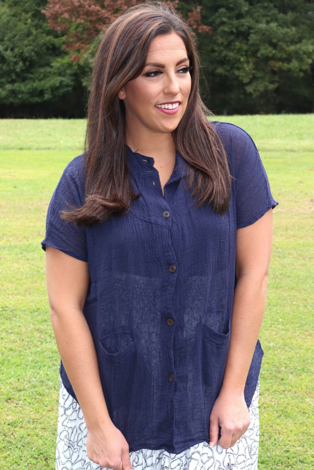 Simply Sweet Top - Navy