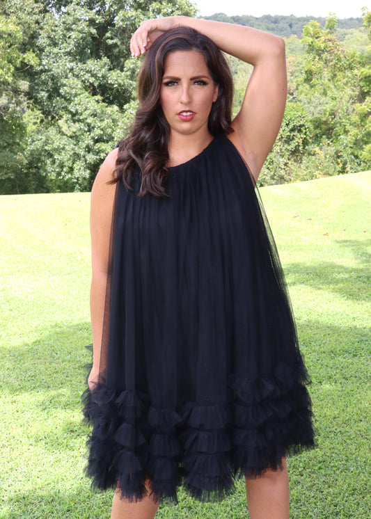 Shirley Temple Black Tulle Dress - Black
