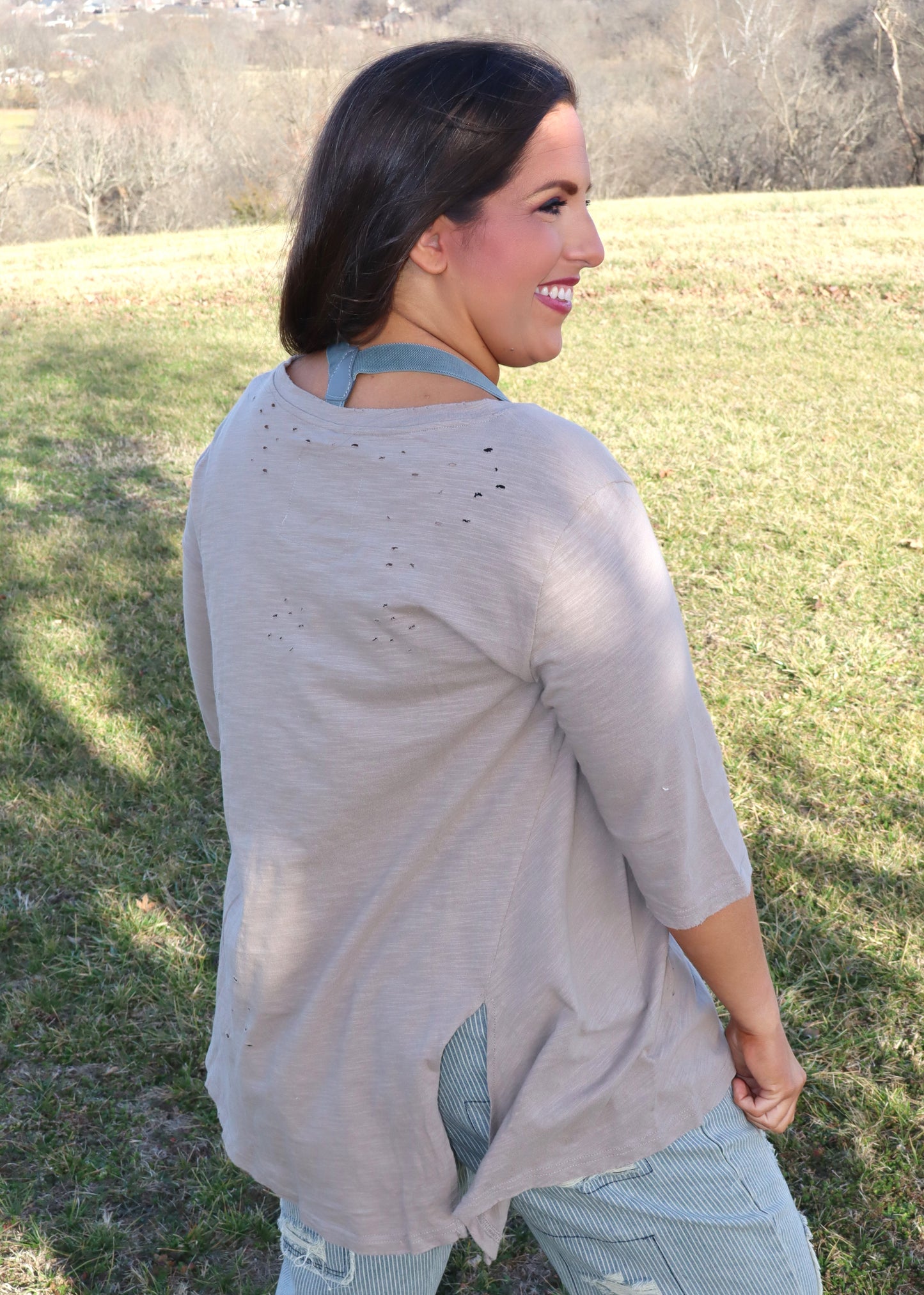 Shut The D*mn Gate Tee-Taupe