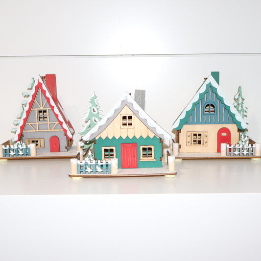 Ski Lodge (set of 3)