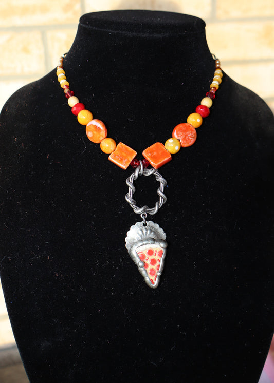 I'd Like A Slice Of Pizza Necklace