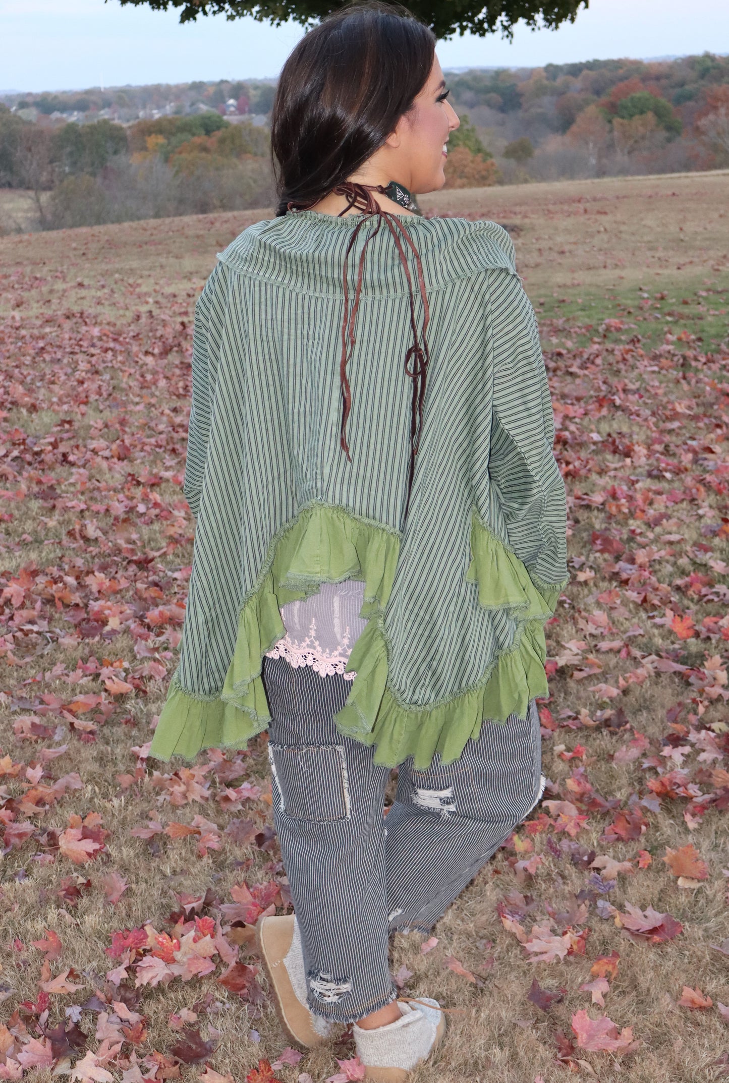 Stripe It Up Cardigan - Green