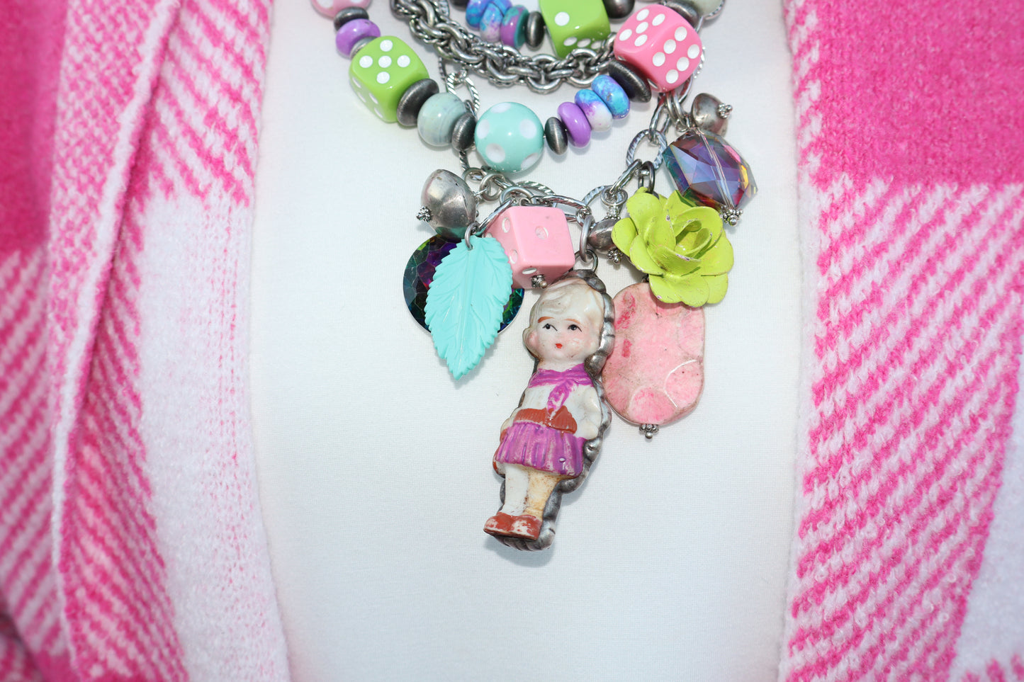 Sugar and Dice and Everything Nice Necklace - Pink/Purple/Blue/Green