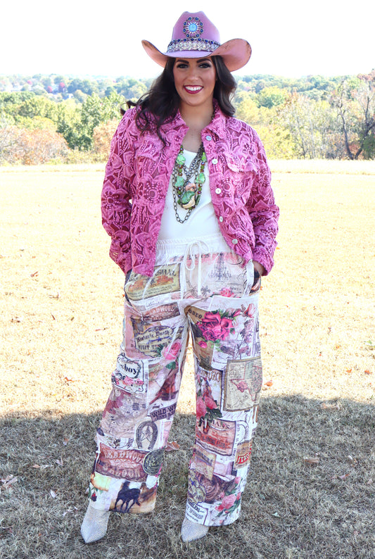 Take Me To Deadwood Old West Rose Pants
