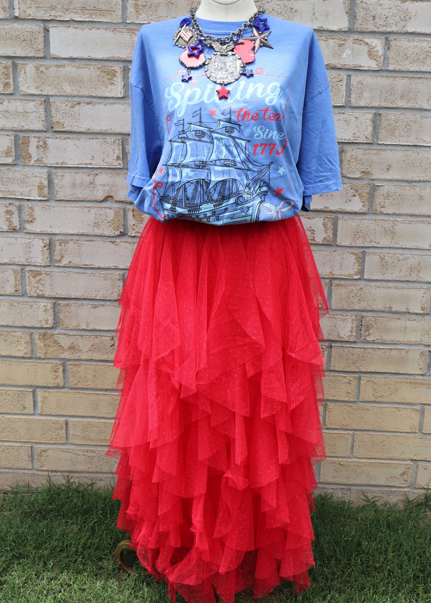 The Home Team Tulle Skirt - Red