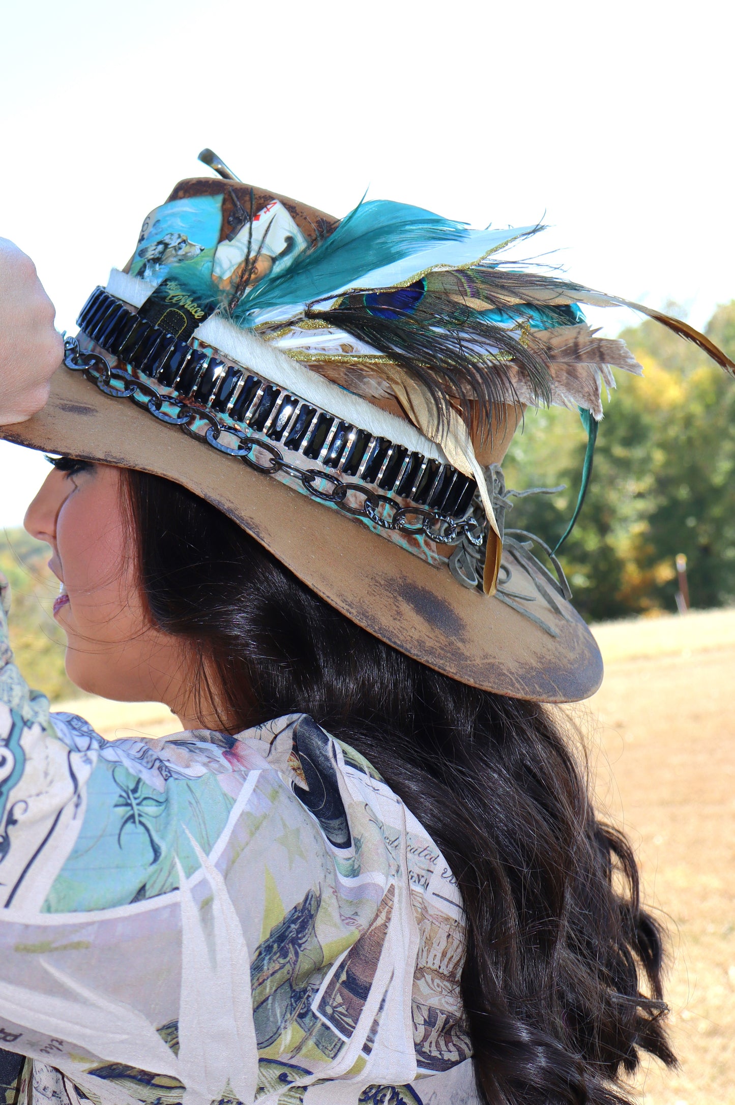 The Terrace Flat Brimmed Hat - Chestnut