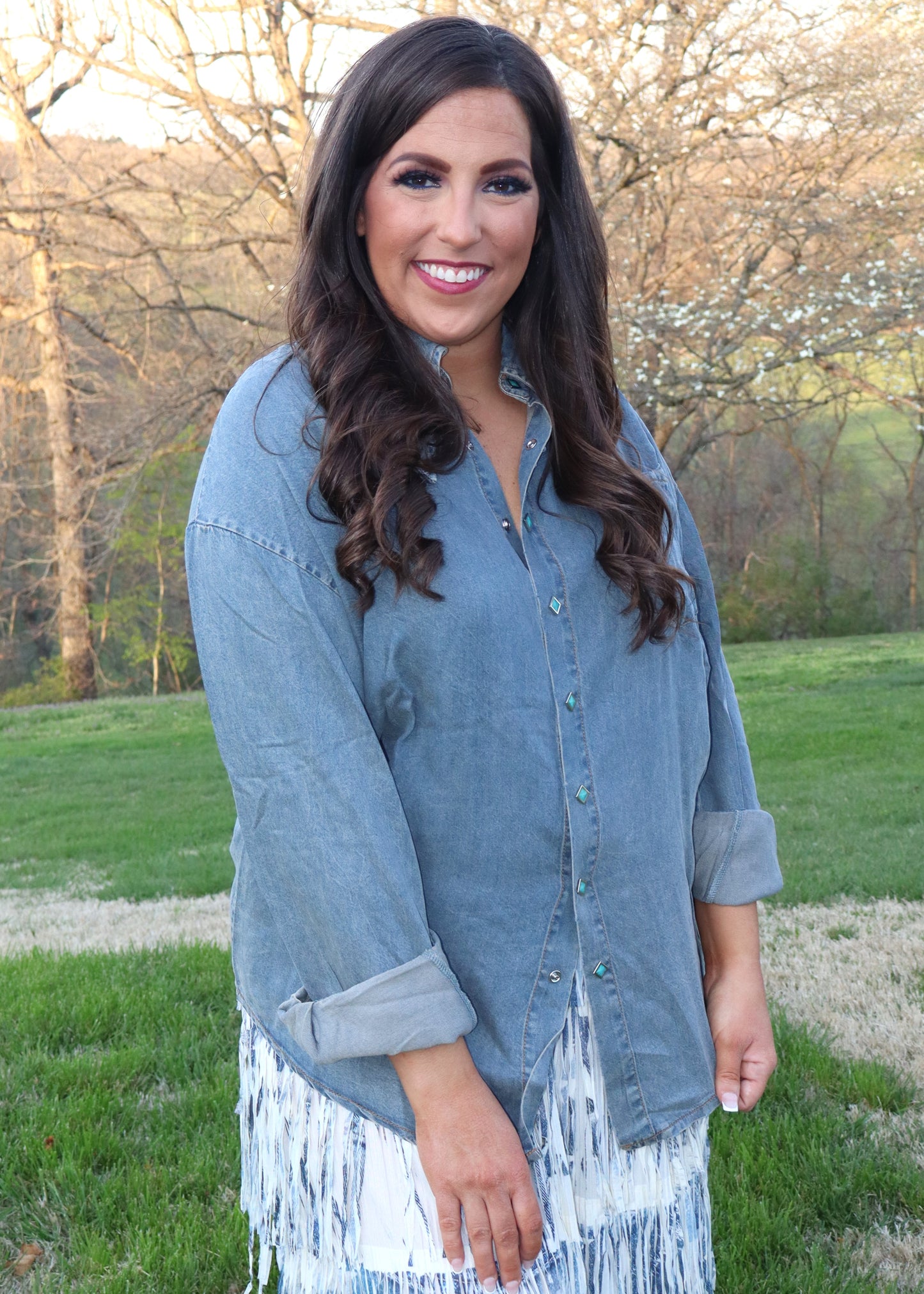 To The Point Shirt - Medium Wash Denim