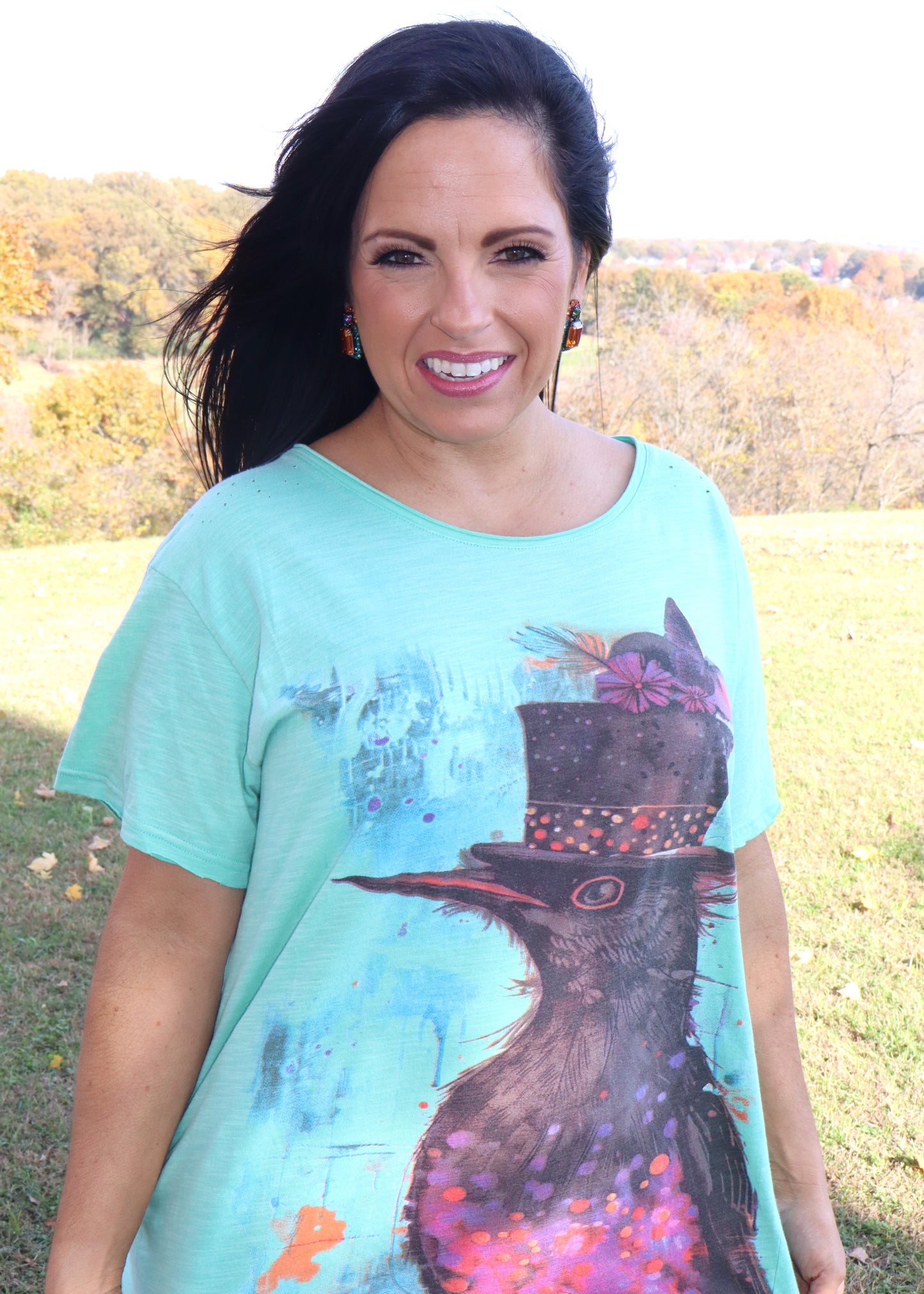 Moon Dance Tee - Top Views - Mint