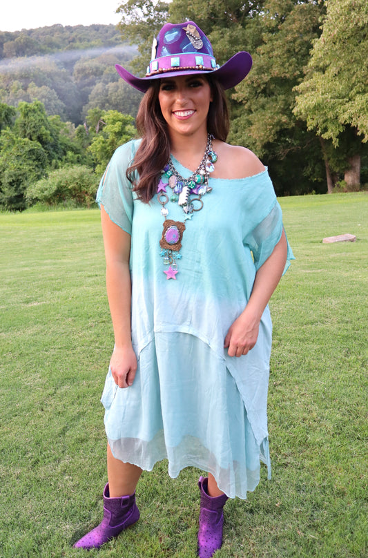 Turquoise Ombre Dress