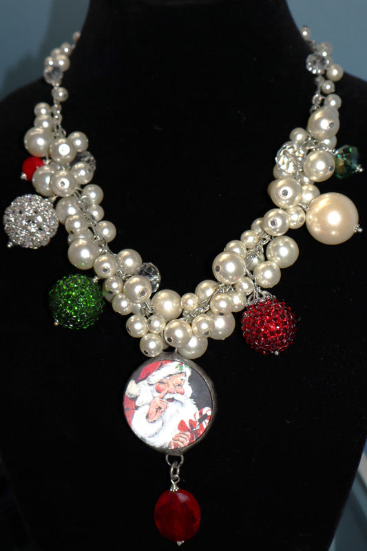 Vintage Pearl Christmas Necklace