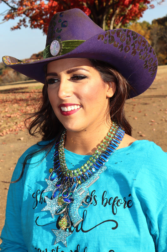 Vintage Sparkle Cowboy Hat - Size Medium