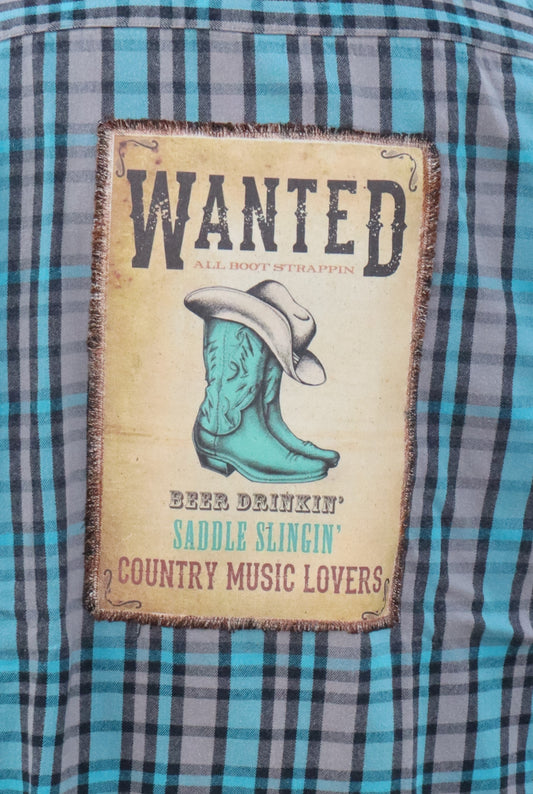 Wanted Flannel - Sky Blue