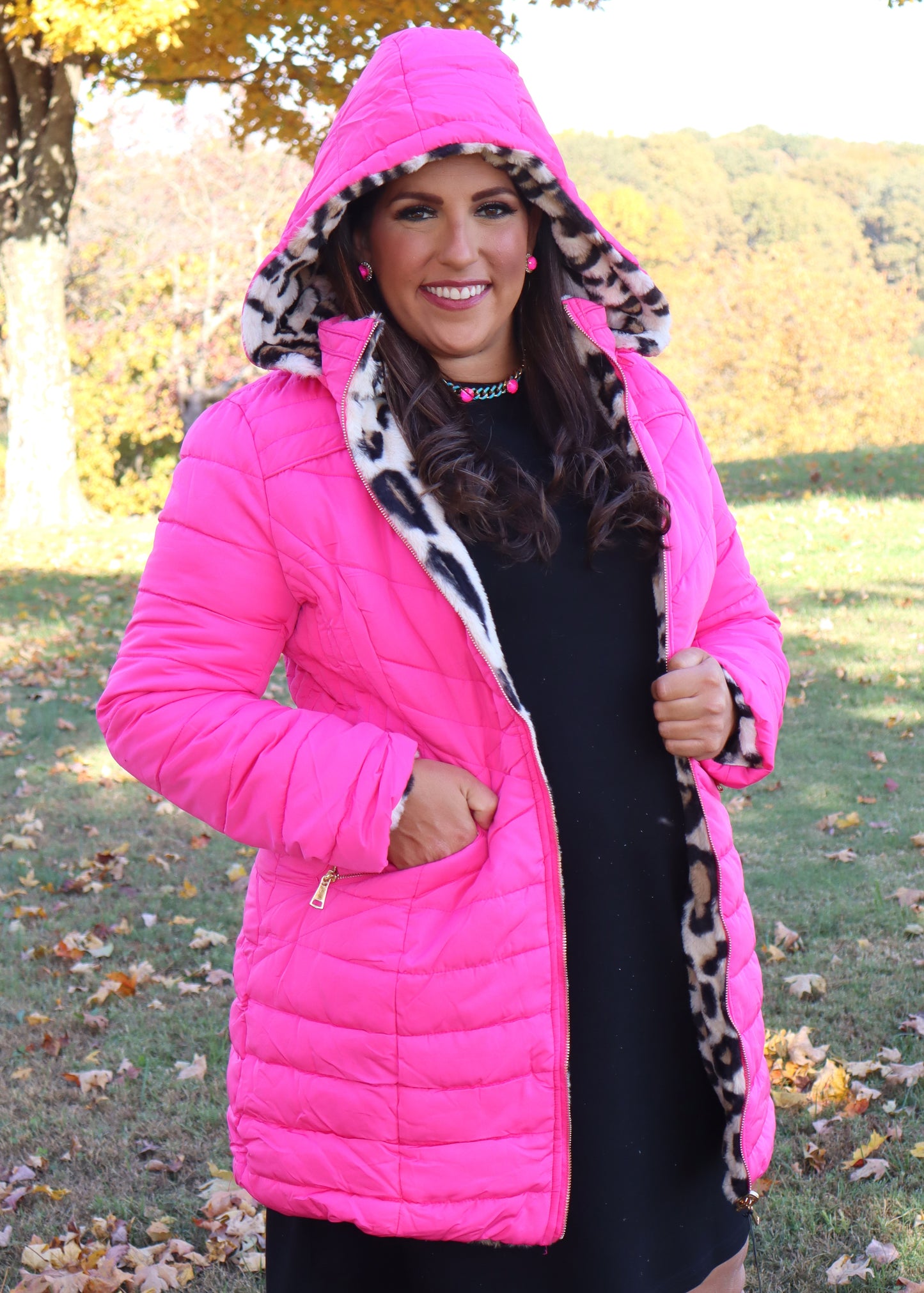 Wild Thing Reversible Jacket - Hot Pink