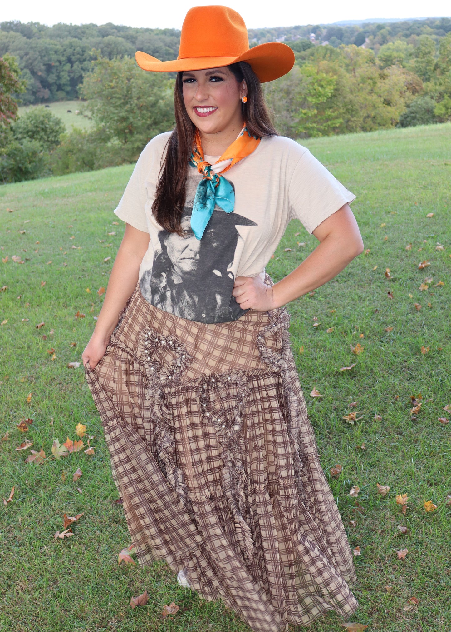 You Mocha Me Happy Plaid Skirt - Coffee
