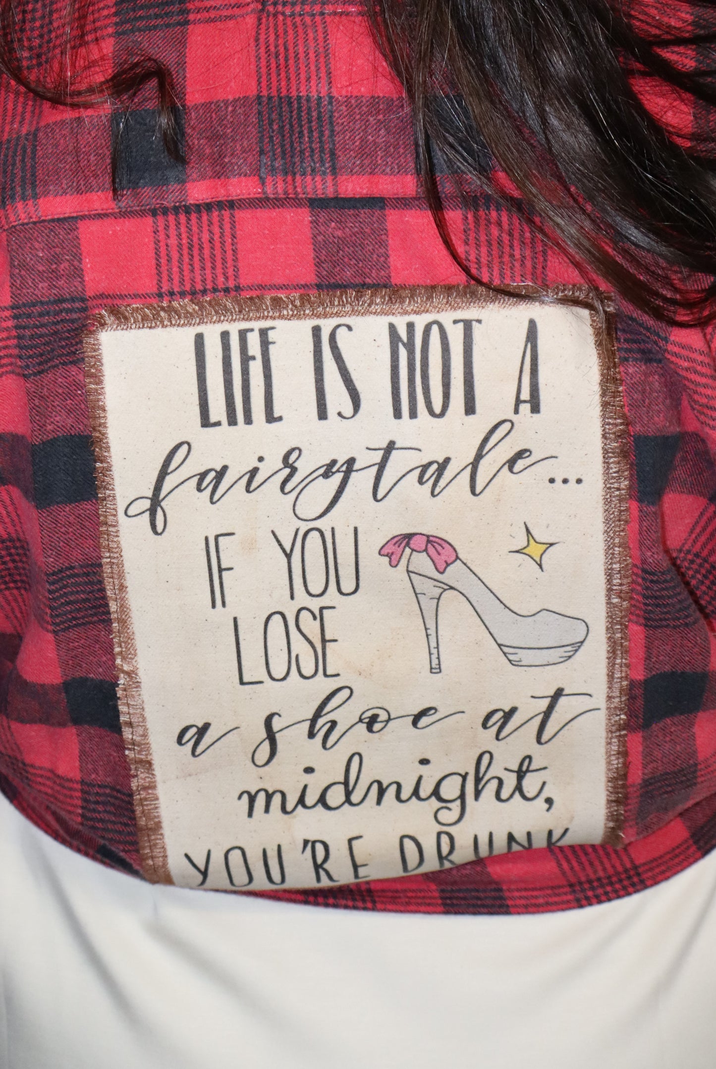 You're Drunk Flannel Shirt - Faded Red